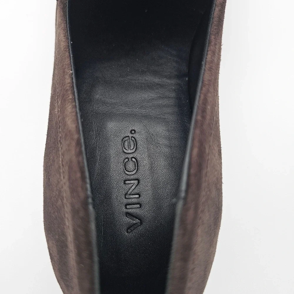 Vince Men's Miles Suede Moccasin-style Loafer Slip on Shoes‎ Cocoa Brown 9.5 M